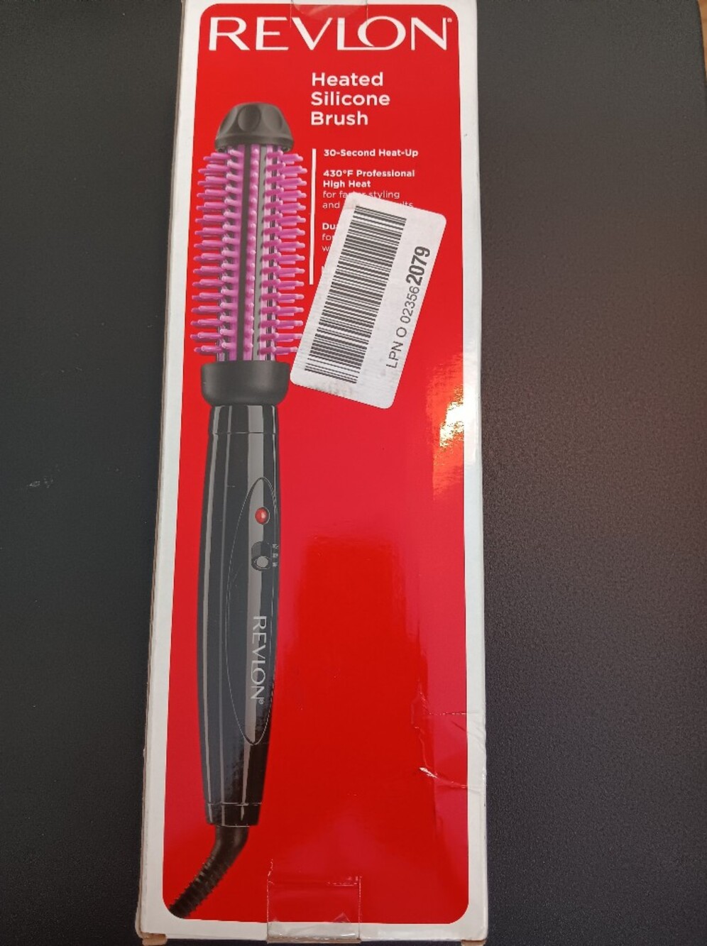 Revlon Heated Silicone Styling Brush - Black Handle with Pink Bristles Bad Box